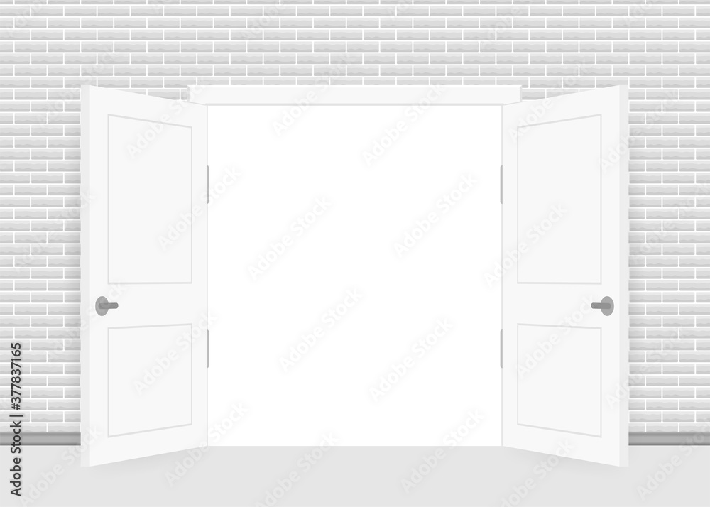 Open end closed door. Interior design. Business concept. Front view. Home office concept. Business success. Open end closed door. Interior design. Business concept. Front view. Home office concept. Business success.