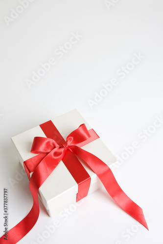 gift box with red ribbon