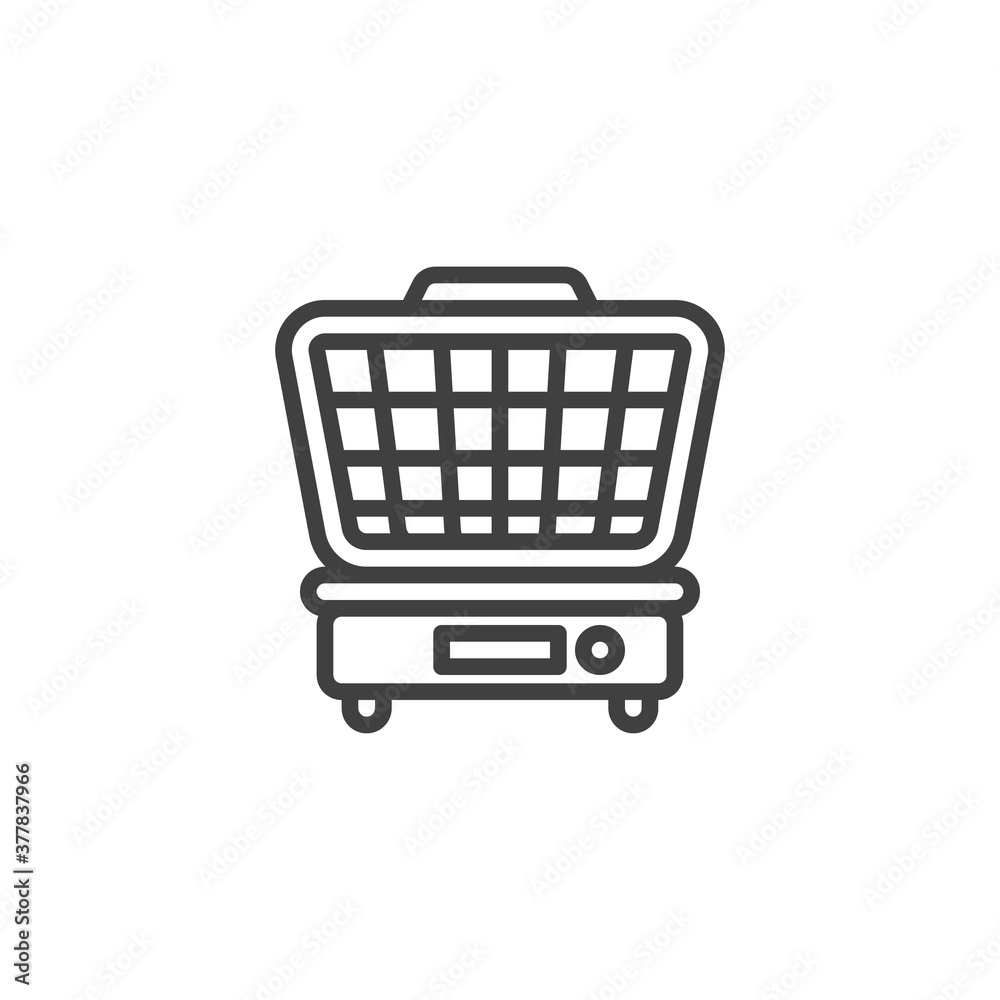 BBQ grill line icon. linear style sign for mobile concept and web design. Electric grill outline vector icon. Symbol, logo illustration. Vector graphics BBQ grill line icon. linear style sign for mobile concept and web design. Electric grill outline vector icon. Symbol, logo illustration. Vector graphics