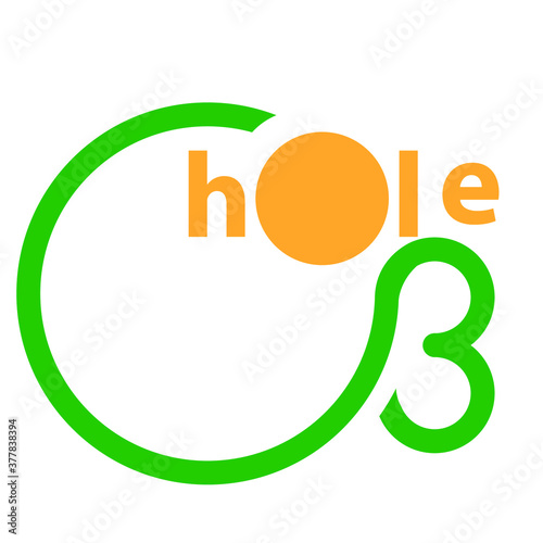 Ozone hole logo. Vector illustration.