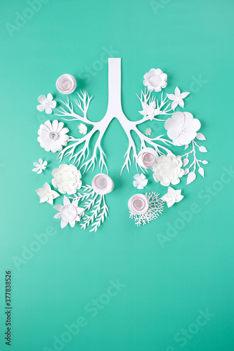 Wallpaper Mural Flowers arranged in shape of human lungs as symbol of healthy life Torontodigital.ca