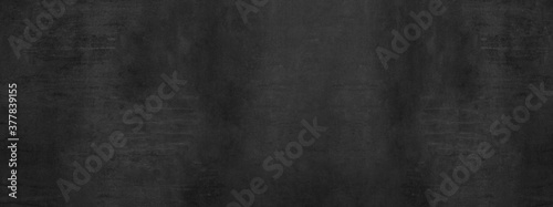 Black anthracite dark stone concrete texture background panorama banner long