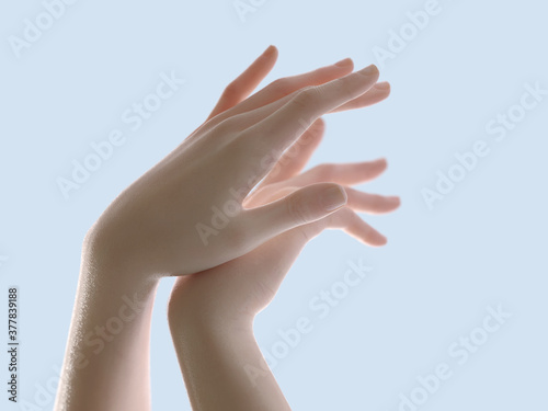 delicate female hands