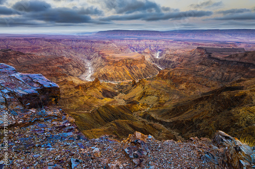 Landscape with the Fish river canyon in south Namibia