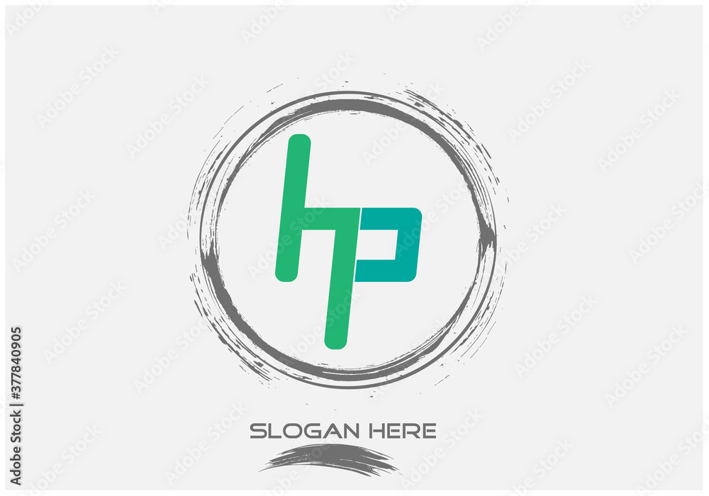 vector illustration of hp logo design isolated on white background