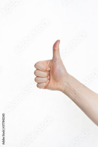 thumbs up on white background