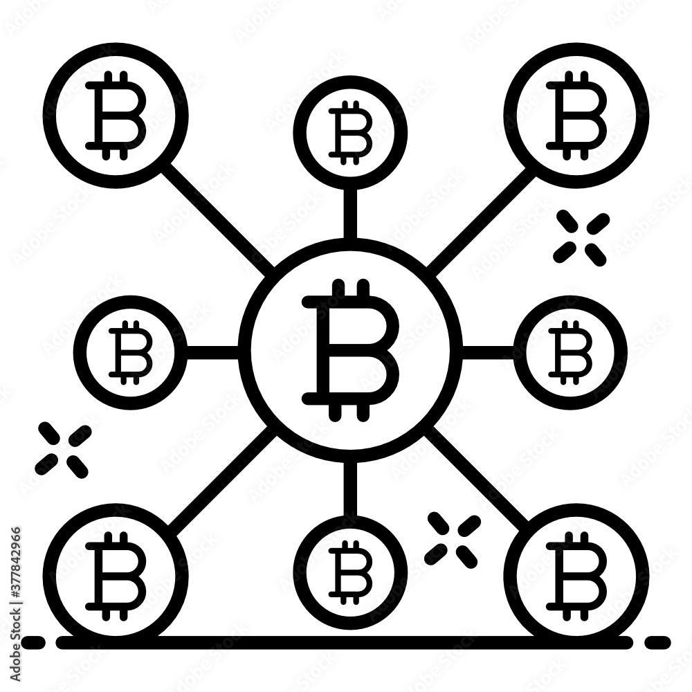 Icon of cryptocurrency network in flat style, digital currency
Icon of cryptocurrency network in flat style, digital currency