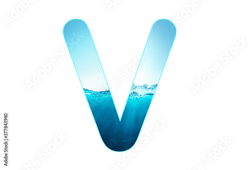 letter V of water alphabet 
