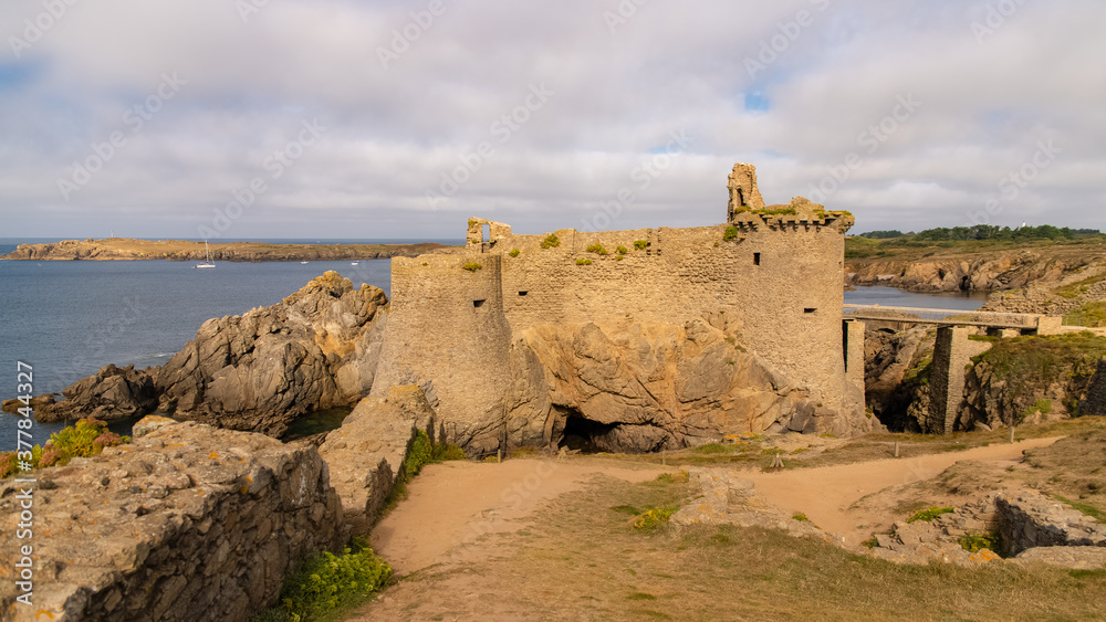 Yeu island in France, the ruins of the castle