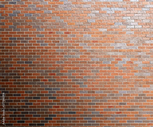 Red decorative brick in the wall as an background.