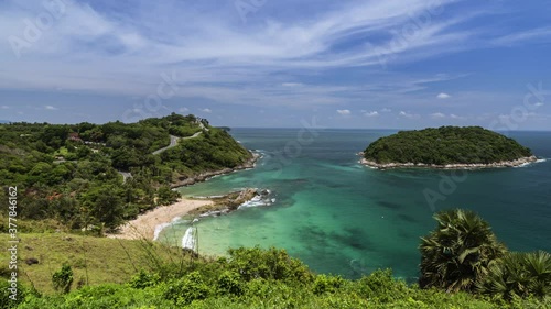 beautiful yanui beach view , Phuket, Thailand 4k timelapse