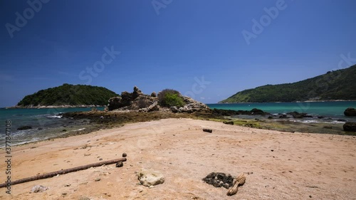 beautiful yanui beach view , Phuket, Thailand 4k timelapse