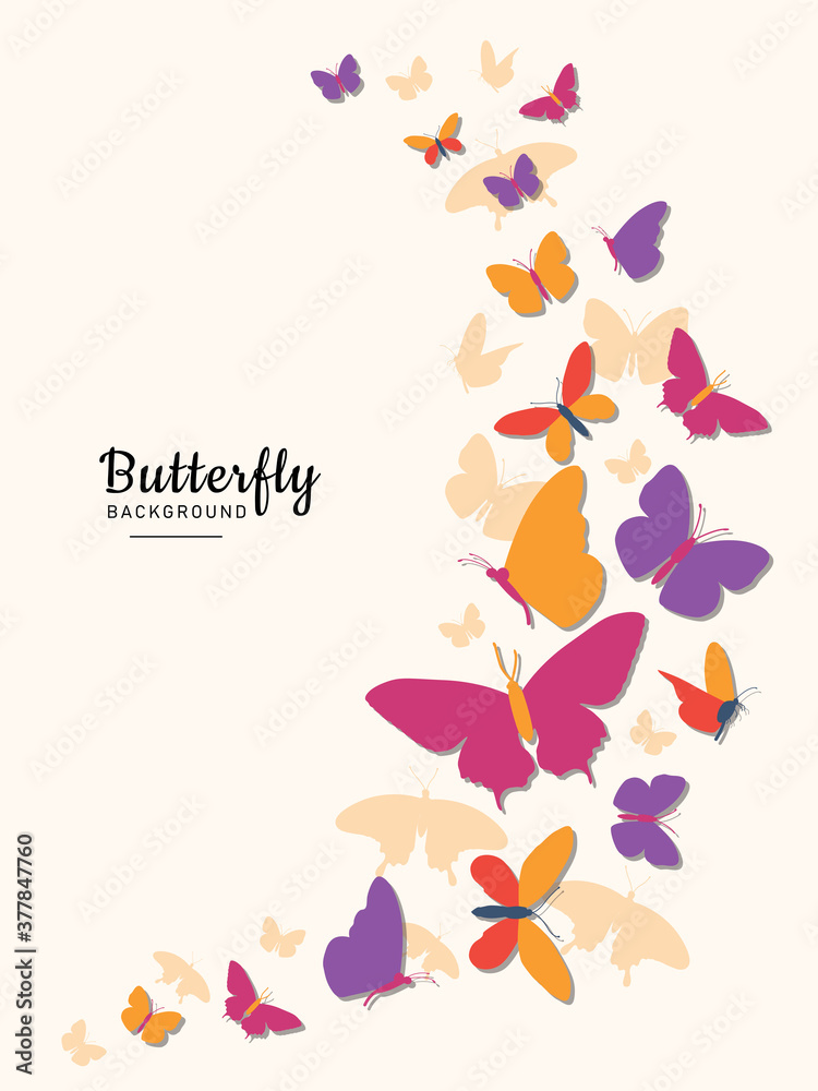 Butterfly Wall Decoration - Vector Illustration