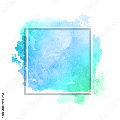 White frame on watercolour texture