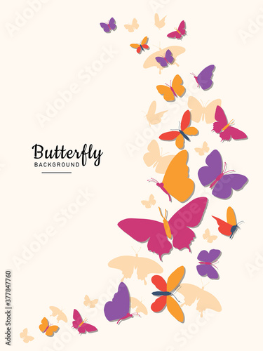 Butterfly Wall Decoration - Vector Illustration