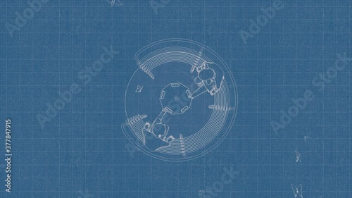 Happy kids having fun on roundabout top