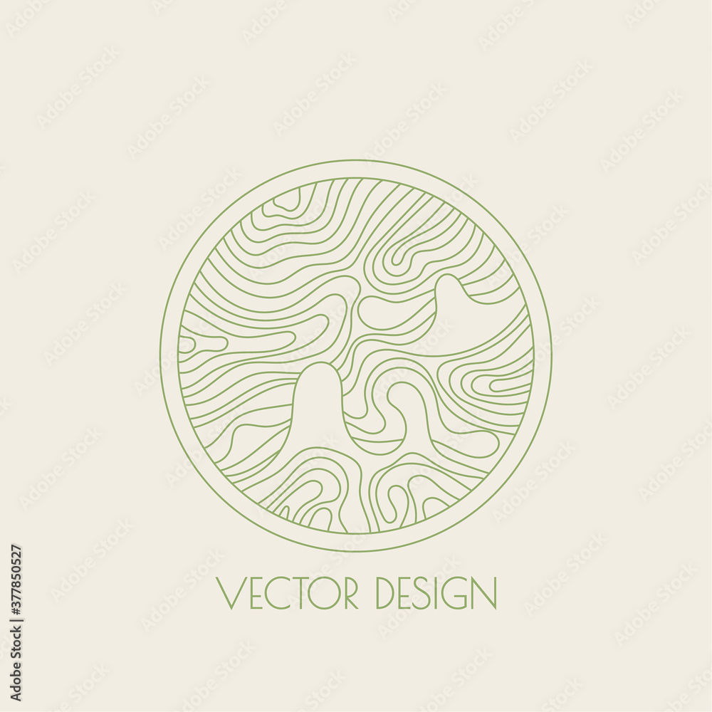 Round modern minimal logo with organic shapes with dynamic waves and lines. Vector emblem for cosmetics, beauty industry. Hand drawn templates. Round modern minimal logo with organic shapes with dynamic waves and lines. Vector emblem for cosmetics, beauty industry. Hand drawn templates.