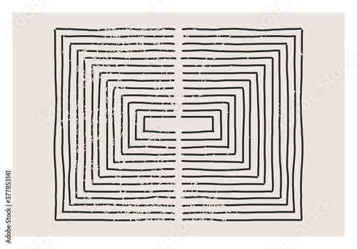 Trendy abstract aesthetic creative minimalist artistic hand drawn composition