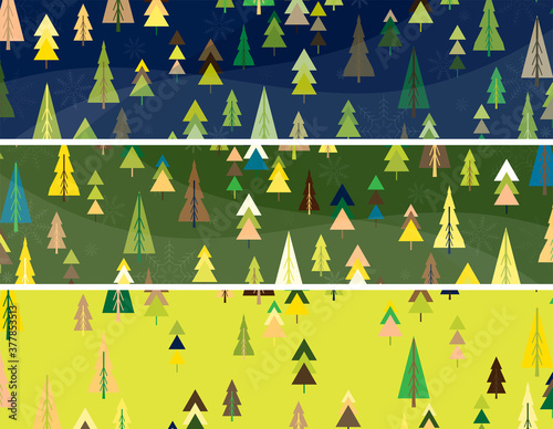 Set of abstract christmas c...
