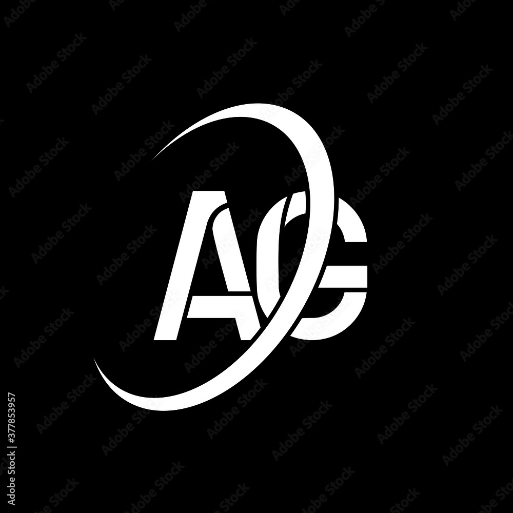 AG logo. A G design. White AG letter. AG/A G letter logo design ...