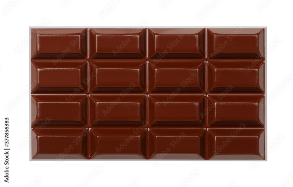 Dark chocolate bar isolated on white Dark chocolate bar isolated on white