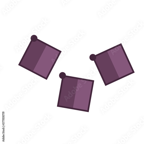 Set of stationery stickers. Vector illustration in flat style.