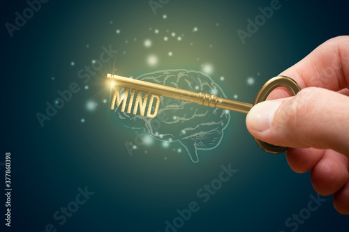 Key to unlock mind to increase intellect concept
