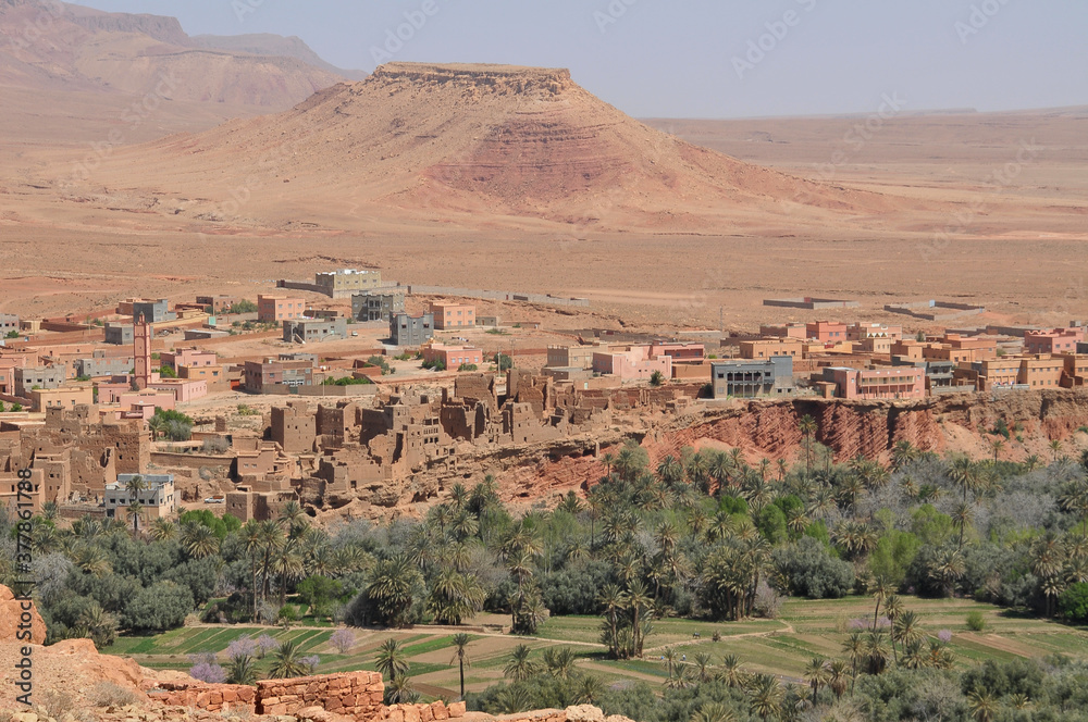 Paisajes en la zona de Alnif en el sur de Marruecos