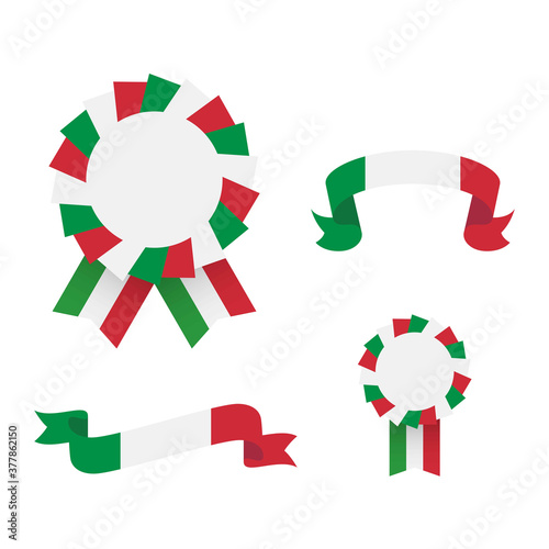 Bandiera Italiana, illustrazione vettoriale EPS 10.