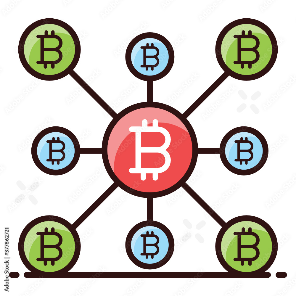 Icon of cryptocurrency network in style, digital currency
Icon of cryptocurrency network in style, digital currency
