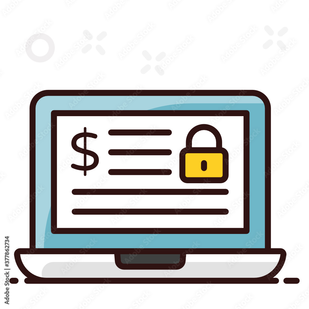 Trendy vector style of cybersecurity, icon
Trendy vector style of cybersecurity, icon