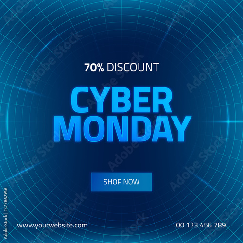 Cyber Monday Sale Banner Template Design