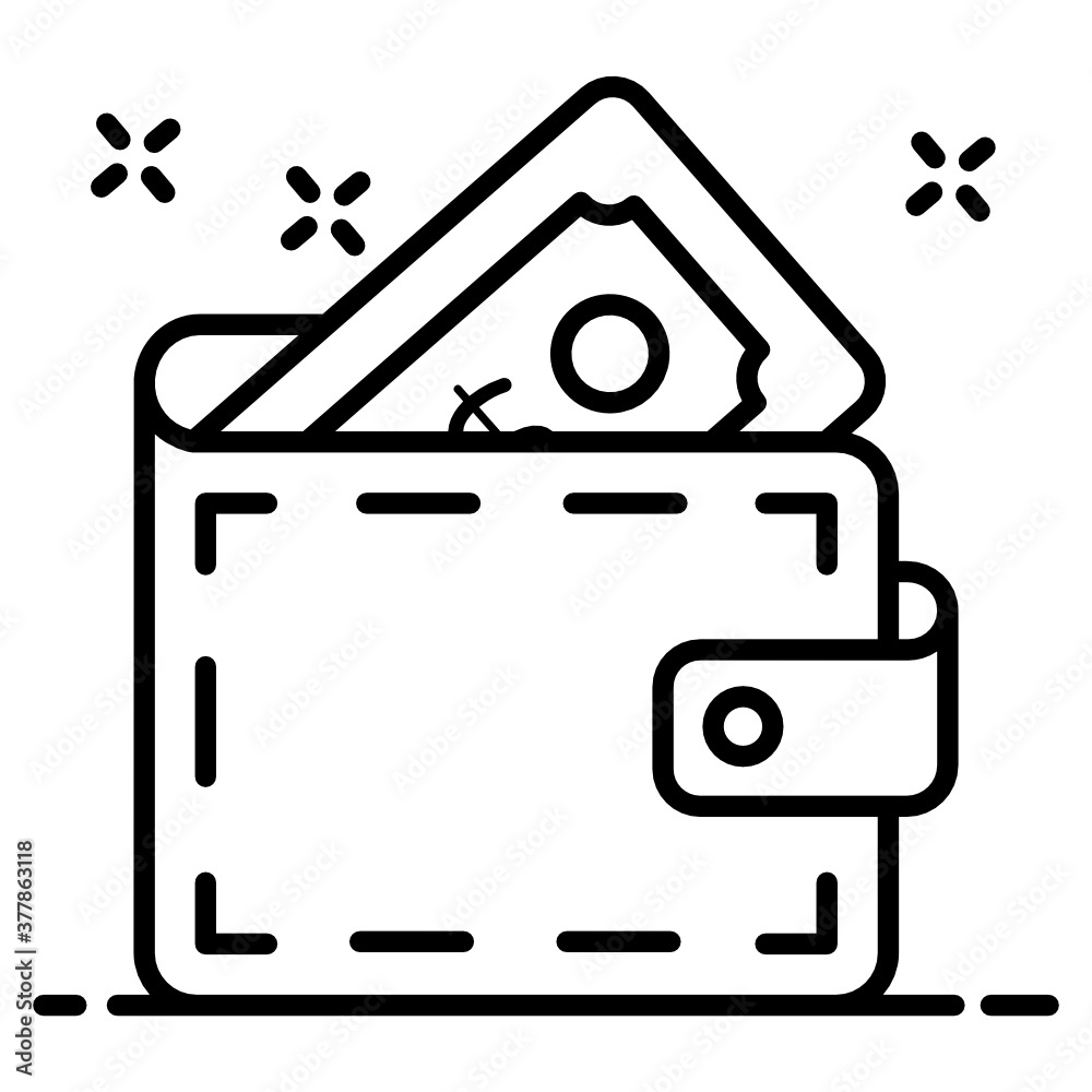 An editable icon design of cash wallet, billfold wallet
An editable icon design of cash wallet, billfold wallet