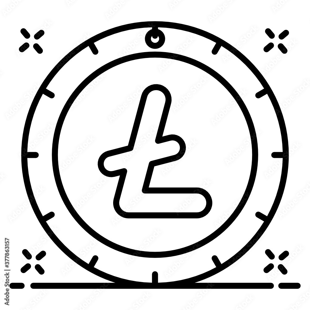 Litecoin icon in editable style
Litecoin icon in editable style