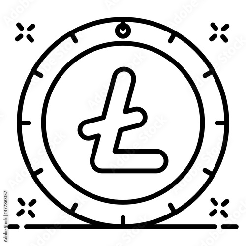 
Litecoin icon in editable style 
