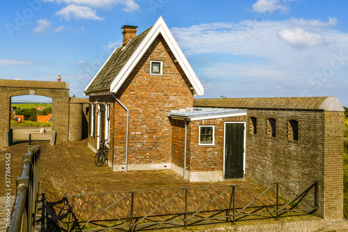 gatekeerpers house at the entranceof Fort Kijkduin, Den Helder, Holland