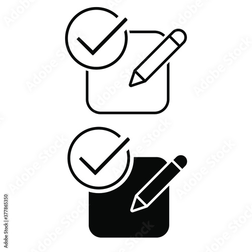 Results icon vector set. criteria illustration sign collection. assessment symbol.