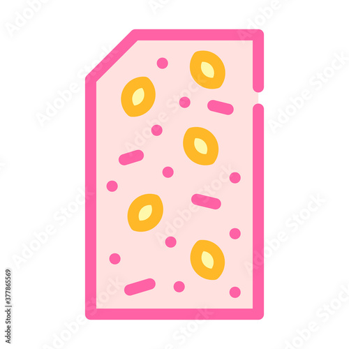 vegan chocolate color icon vector symbol illustration