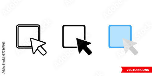 Select icon of 3 types color, black and white, outline. Isolated vector sign symbol.