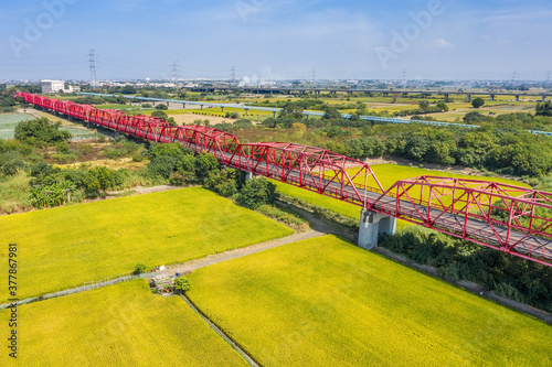 red famous Xilou Bridge photo