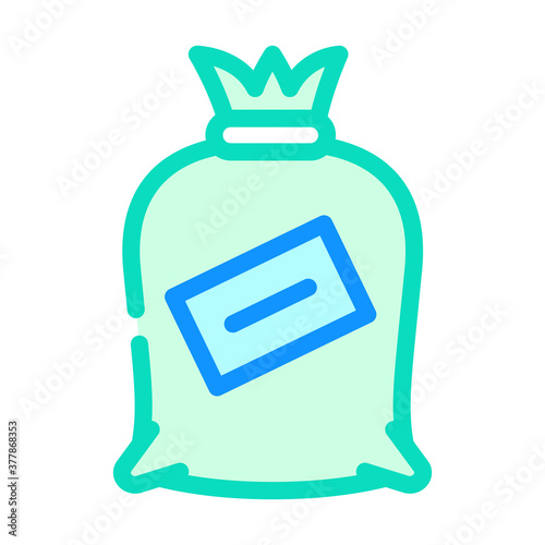 seeds bag color icon vector symbol illustration photo