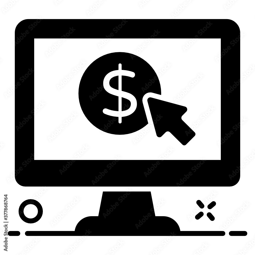 
Ppc design, pay per click concept in modern  style 
