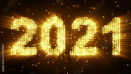New year 2021 greetings glo...