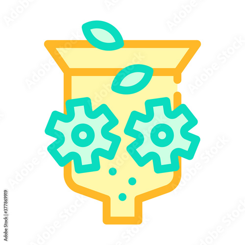 crusher equipment color icon vector symbol illustration