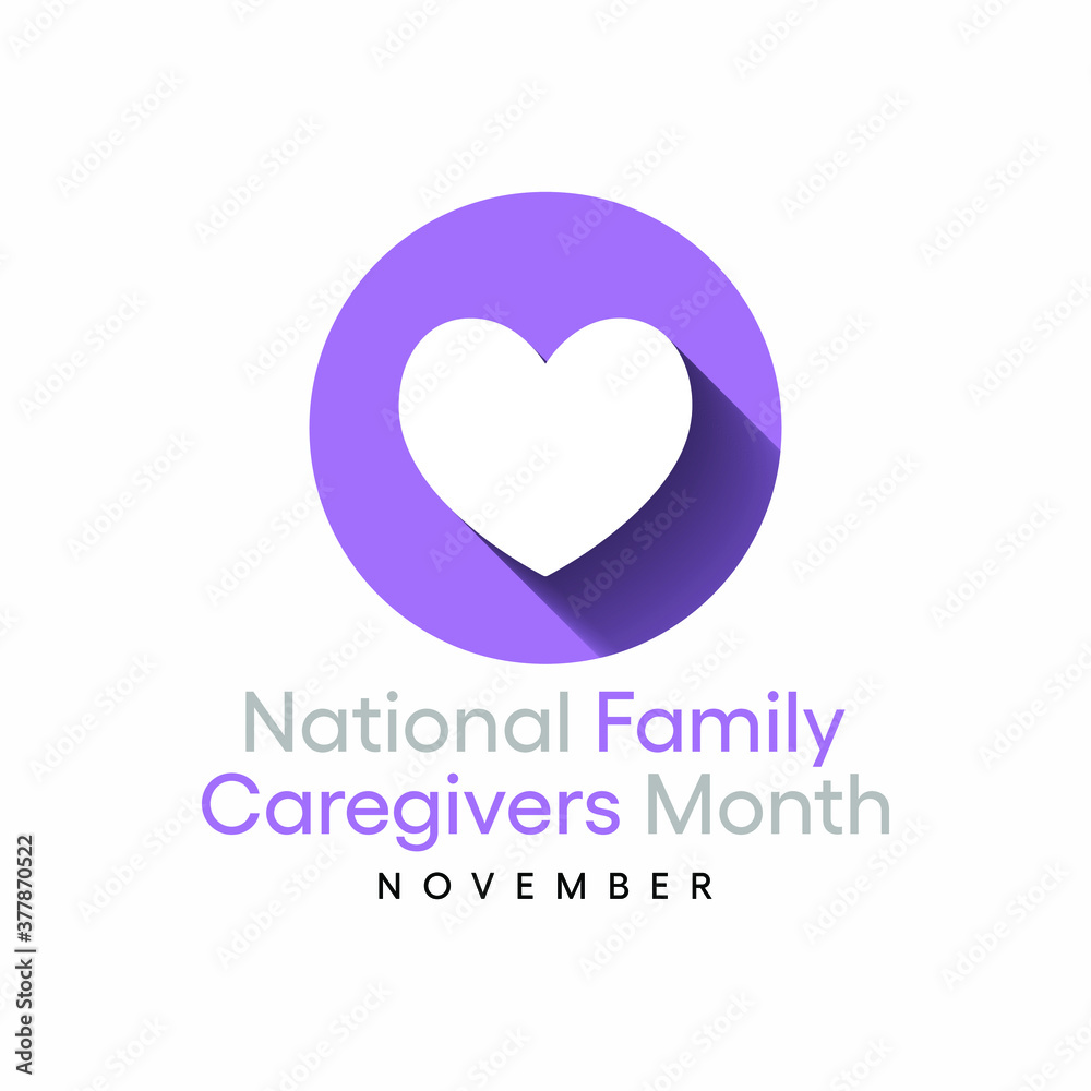 Vector illustration on the theme of National Family caregivers month observed each year during November.