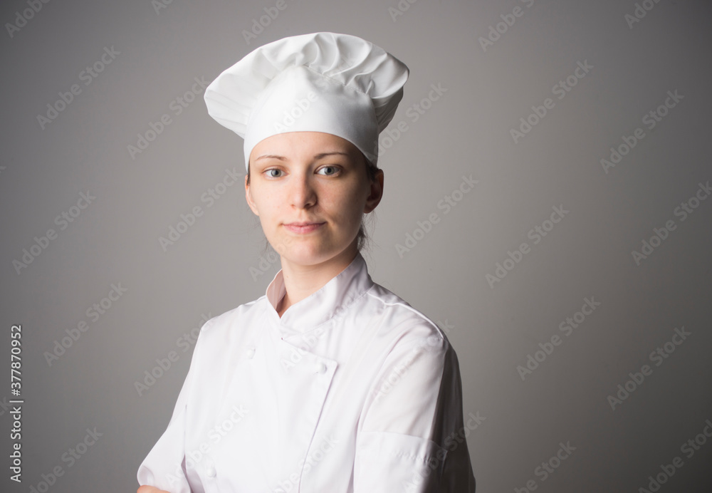 Chef woman. Isolated Chef woman. Isolated
