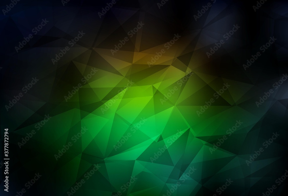 Dark Green, Red vector triangle mosaic template. Dark Green, Red vector triangle mosaic template.