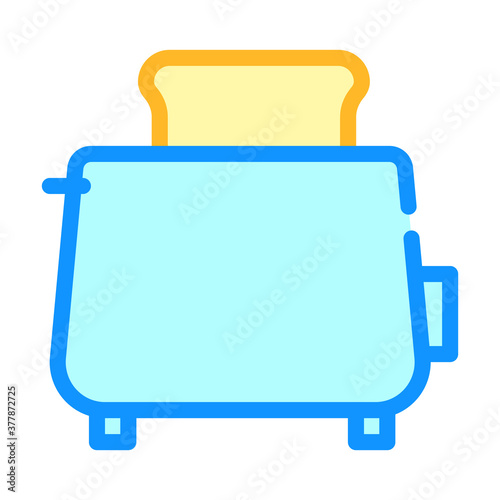 toaster fry bread color icon vector illustration
