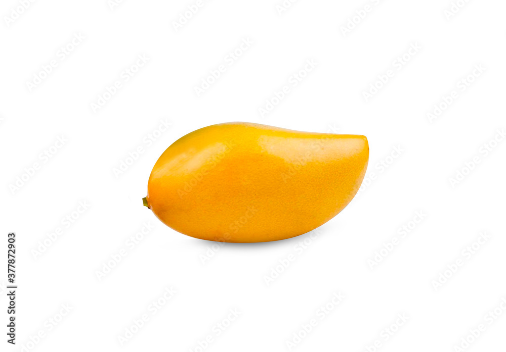 Ripe mango On a white background Cutting path