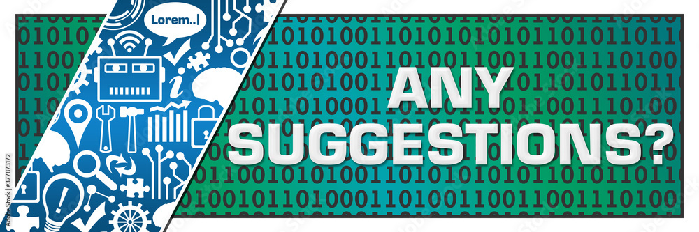 Any Suggestions Turquoise Blue AI Technology Left Side Any Suggestions Turquoise Blue AI Technology Left Side